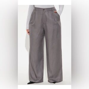 Wide-Leg Gray Women's Pants